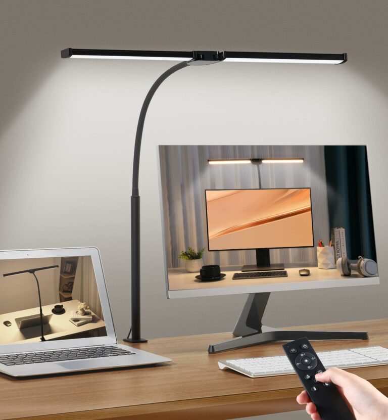 Avis LIBORA Lampe Bureau LED, Double tête lampe – Maison et Cuisine – Guide360